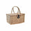 Cesta DKD Home Decor Mimbre Pícnic Cerámica Natural Azul Poliéster Acero Inoxidable (41 x 33 x 23 cm)