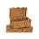 Juego de Baúles DKD Home Decor Marrón Madera Urbano 60 x 31 x 30 cm 60 x 32 x 28,5 cm