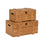 Juego de Baúles DKD Home Decor Marrón Madera Urbano 60 x 31 x 30 cm 60 x 32 x 28,5 cm
