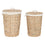 Cesto para la Ropa Sucia DKD Home Decor Natural Marrón Blanco Tropical 40 x 40 x 58 cm