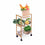 Carrito Verdulero Confortime Blanco Bambú 40 x 25 x 70 cm (2 Unidades)